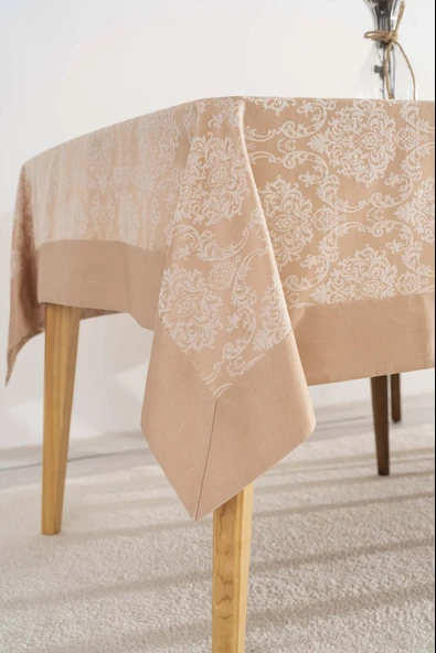 Damascus Cappuccino Masa Örtüsü 160x220 cm - Resim 4