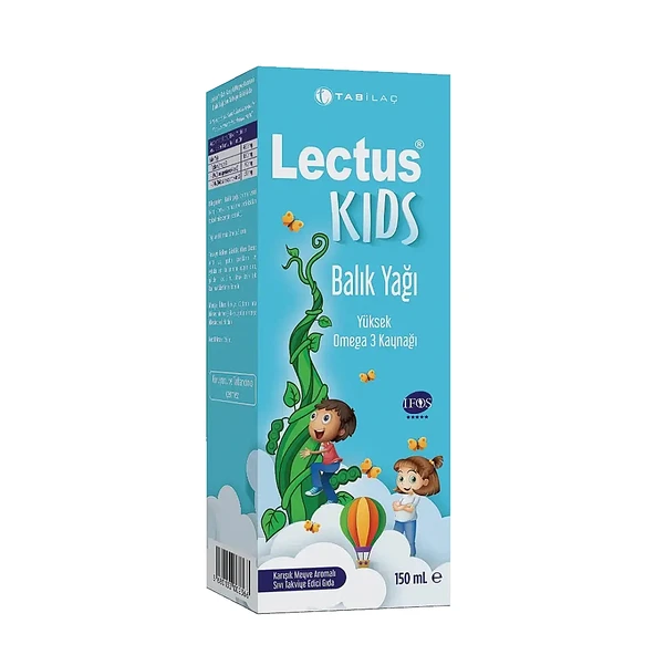 Tabilaç Lectus Kids Balık Yağı Karışık Meyve Aromalı 150 ml Takviye Edici Gıda ürün görseli