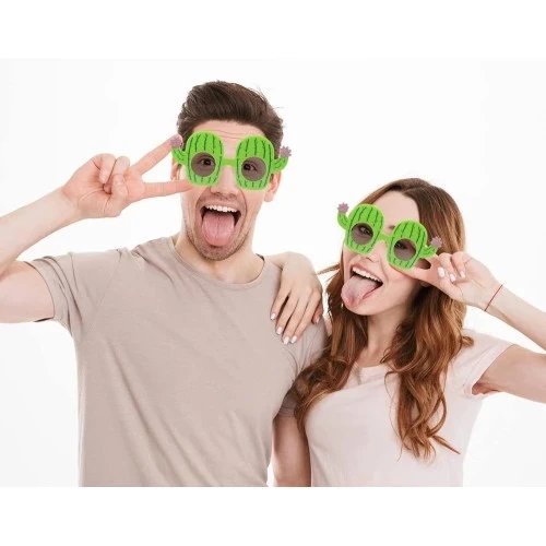 Kaktüs Temalı Hawaii Yaz Partisi Gözlüğü - Resim 2