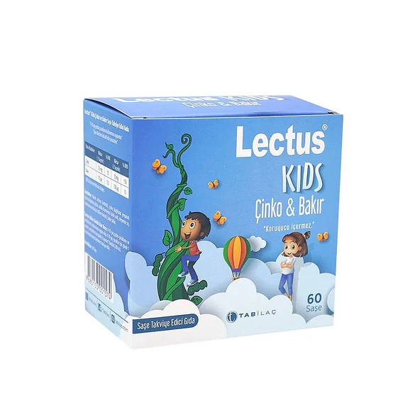 Tabilaç Lectus Kids Çinko & Bakır 60 Saşe Takviye Edici Gıda ürün görseli