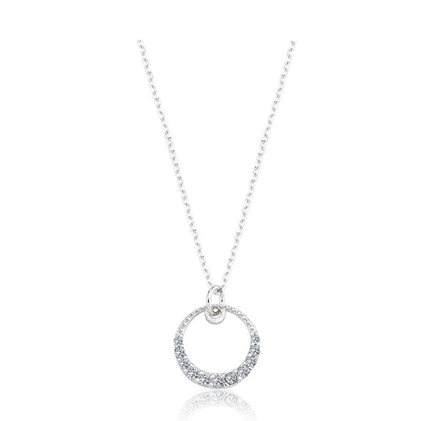 Gümüş Kolye - Simenta Yarım Ay Taşlı Modern Tarz 925 Ayar Gümüş Kolye - Ay Taşlı Hediyelik Kolye - Resim 11