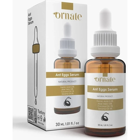 Ornate Karınca Yumurtası Yağı Tüy Dökücü ve Tüy Azaltıcı Serum 30 ml %5 Formic Acid %10 Aloe Vera ürün görseli