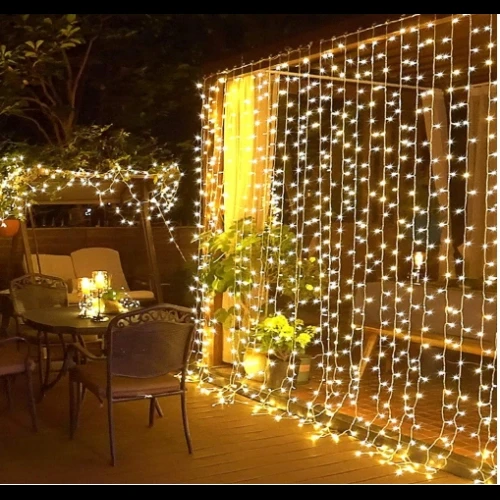 2x2 Metre Perde Led Sarı Işık ürün görseli 1