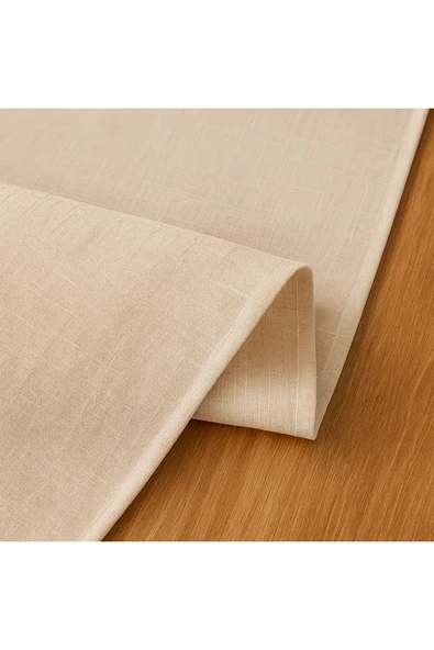 Ham Kumaş Masa Runner Doğal Kumaş, Şık Sofra Dekorasyonu 35x210 - 2