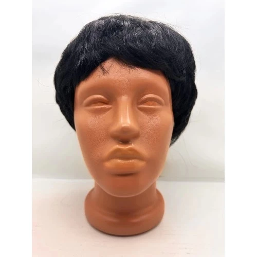 Siyah Renk Kısa Kesim İçi Astarlı Erkek Peruğu - Resim 2