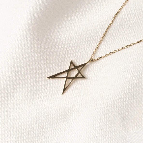 Gümüş Kolye - Yıldız 925 Ayar Gümüş Kolye - 3