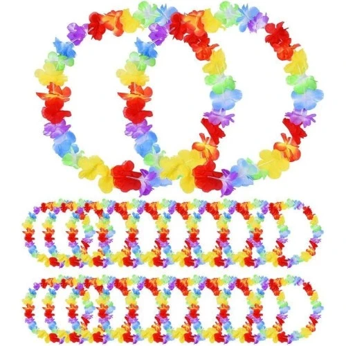 Hawaii Çiçekli Boyun Kolyesi 12 Adet - Resim 2