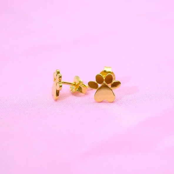 Gümüş Küpe - 925 Ayar Gümüş Minimal Pati Küpe - 4