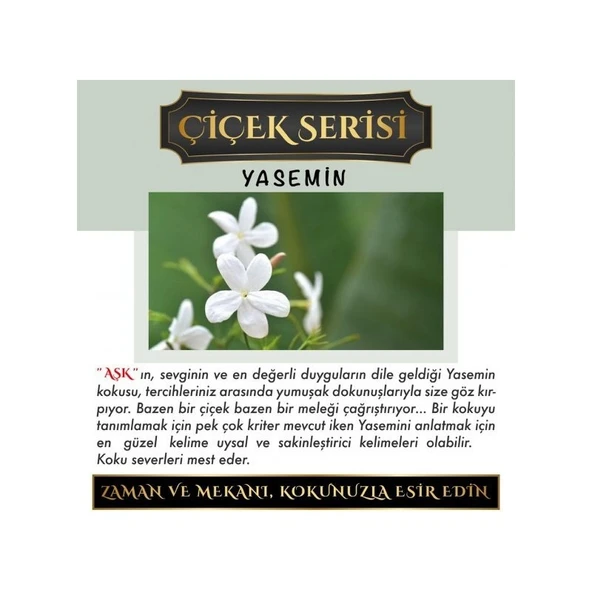 Koku Hanem Meczub Çiçek Serisi Yasemin 10 Adet 8 ml Silindir Şişe Oto Kokusu Araç Araba Parfümü - Resim 2