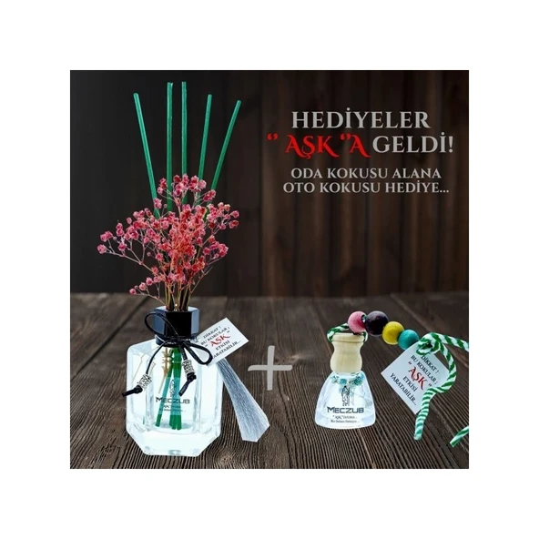 Koku Hanem Aşk-I Sermest Yeşil Ahşap Standlı 30 Adet 12 ml Bahar Esintisi Araç Parfümü Oto Araba Kokusu - Resim 3