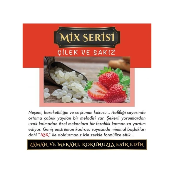 Koku Hanem Ölümsüz Aşk Mix Serisi Çilek & Sakız 10 Adet 12 ml Heybet Şişe Oto Kokusu Araç Araba Parfümü - Resim 2