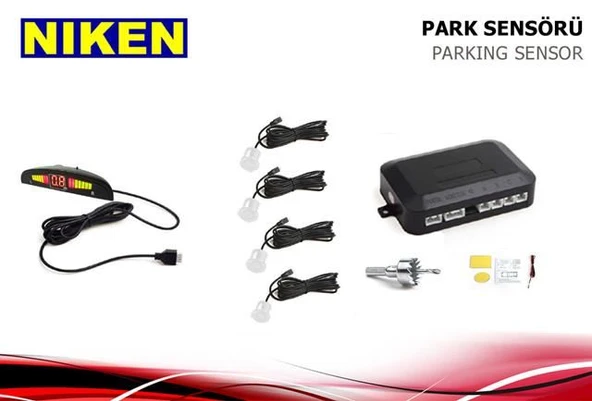 Unıversal Park Sensoru Led Ekran Ses İkazlı Beyaz - Niken 016 001 02 03 ürün görseli 1