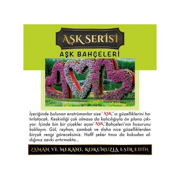 Koku Hanem Meczub Aşk Serisi Aşk Bahçeleri 10 Adet 8 ml Silindir Şişe Oto Kokusu Araç Araba Parfümü ürün görseli 1