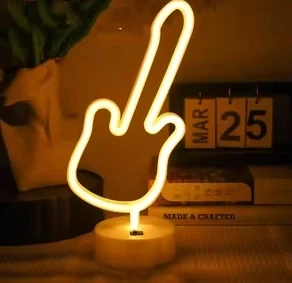 Neon Gitar Masa Lambası ürün görseli 1