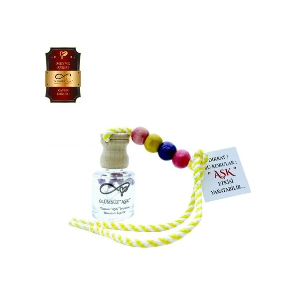 Koku Hanem Ölümsüz Aşk Meyve Serisi Kavun 10 Adet 8 ml Silindir Şişe Oto Kokusu Araç Araba Parfümü ürün görseli 1