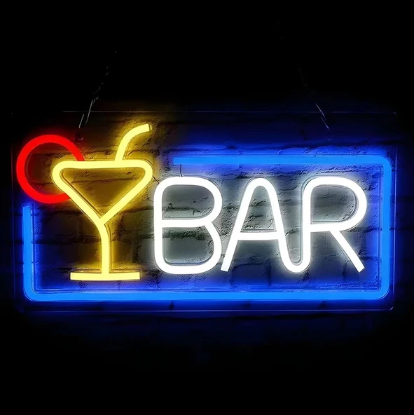 BAR Yazılı Neon Led Işık ürün görseli 1