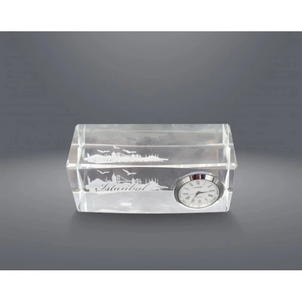 İstanbul Tasarımlı Kristal Saatli Biblo - Resim 2