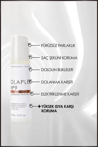 Nº.9 Bond Protector Nourishing Hair Serum - Bağ Koruyucu Besleyici Saç Serumu - Resim 3
