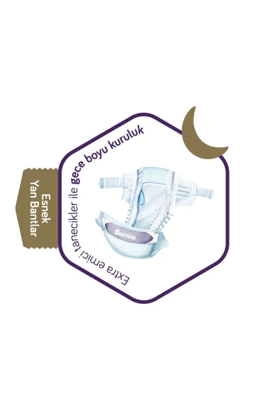 Bumble 3 Numara Midi Bebek Bezi Eko Paket 80 Adet | 4-9 Kg - Resim 2
