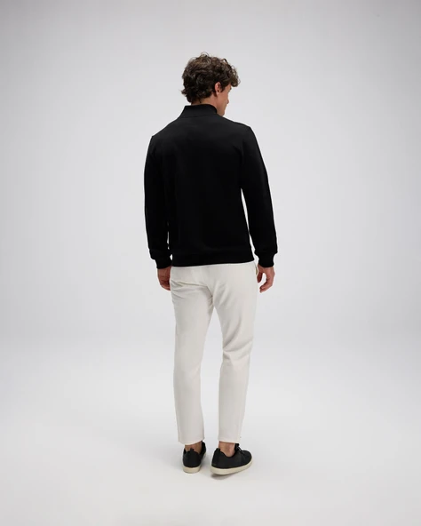 Ellesse Erkek Sweatshirt EM603-BK Black Black XXL - Resim 3