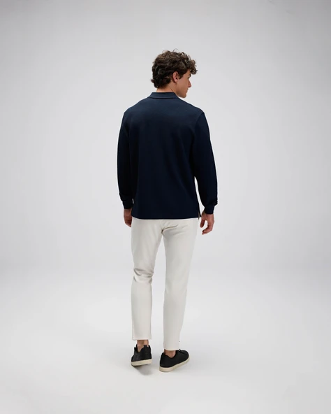 Ellesse Erkek Sweatshirt EM601-NV Navy Navy S - Resim 3