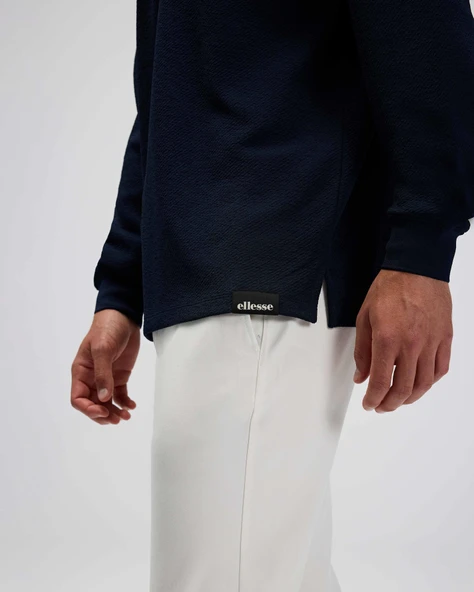 Ellesse Erkek Sweatshirt EM601-NV Navy Navy S - Resim 4