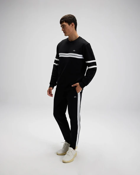 Ellesse Erkek Sweatshirt EM618-BK Black Black L - Resim 2