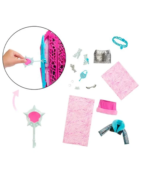 Monster High Skulltimate Secrets Hauntlywood Gizemli Catty Noir Bebek JBG82 - Resim 5