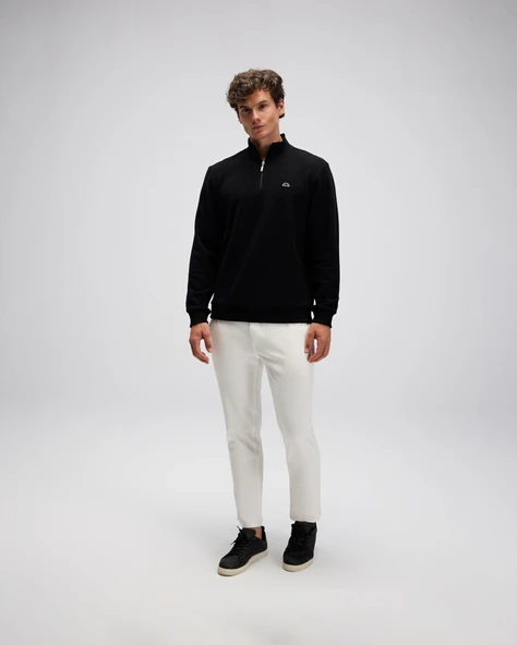 Ellesse Erkek Sweatshirt EM603-BK Black Black XXL - Resim 2