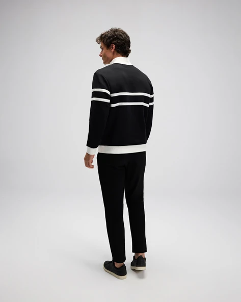 Ellesse Erkek Sweatshirt EM619-BK Black Black XL - Resim 3