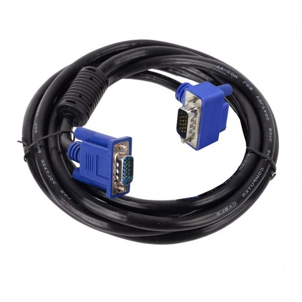 Vga L tipi 90 derece kablo 15 pin vga erkek görüntü kablosu 5m ürün görseli 1