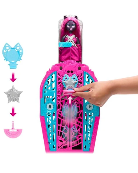 Monster High Skulltimate Secrets Hauntlywood Gizemli Catty Noir Bebek JBG82 - Resim 2