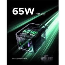 Ugreen Nexode Pro 25871 2xUSB-C+USB-A QC/PD 65W GaN Hızlı Şarj Kablosu ve Adaptörü - Resim 2