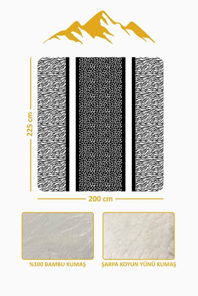 Lüks Çift Kişilik Bambu Battaniye Yumuşacık  ve Şık Tasarım (200X220 cm) BBT0019 RENKLİ 200 X 220 - Resim 3
