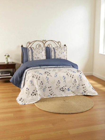 Doğal Keten Kumaş Çift Kişilik Yatak Örtüsü Seti (3 Parça) KETENÇKY0002 RENKLİ 240 X 260 ürün görseli