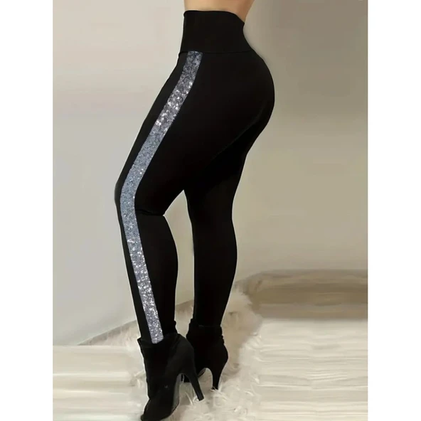 Lucky Life Lucky Life Kadın Yüksek Bel Yan şerit Detaylı Dalgıç Tayt - 3