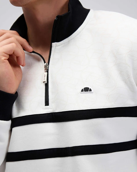 Ellesse Erkek Sweatshirt EM619-OF Off White Off White L - Resim 4