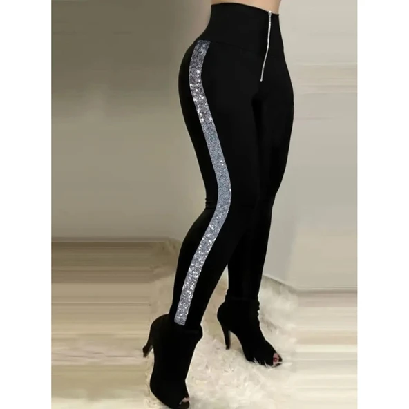 Lucky Life Lucky Life Kadın Yüksek Bel Yan şerit Detaylı Dalgıç Tayt