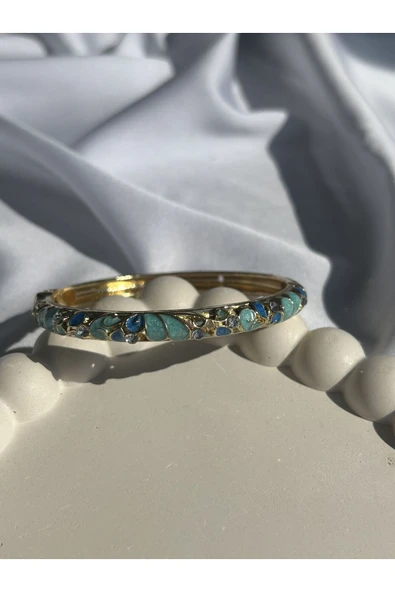 Atelier Emine Mavi Mineli Kelepçe Bileklik - 2