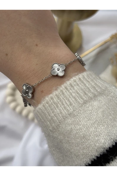 Atelier Emine Gümüş Yonca Bileklik