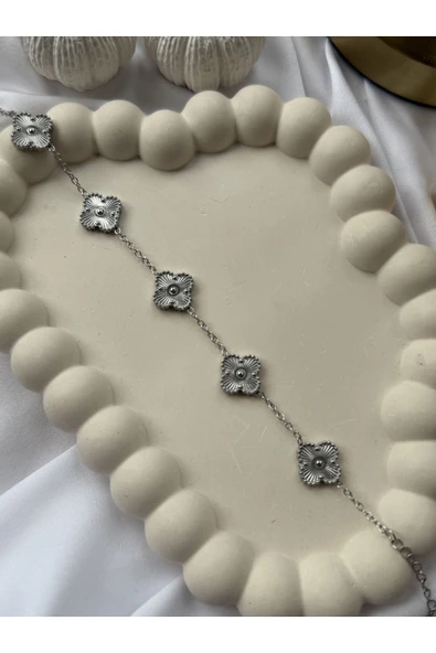 Atelier Emine Gümüş Yonca Bileklik - 2