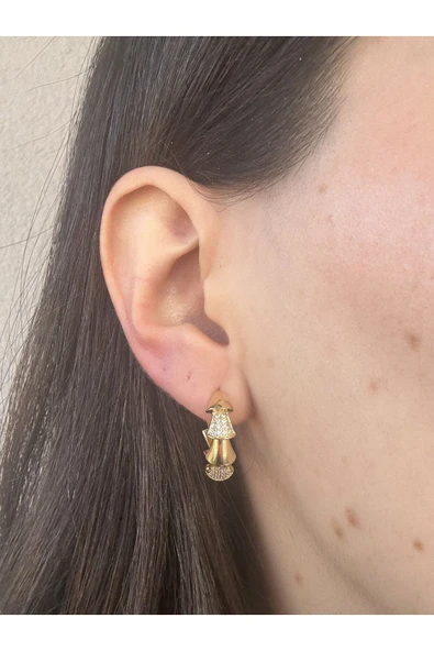 Atelier Emine Üçgen Dizisi Çelik Küpe - 2