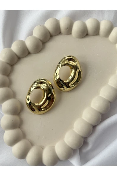 Atelier Emine Gold Tasarım Küpe - Resim 3