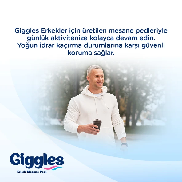 Giggles Yetişkin Erkek Mesane Pedi - L Beden - 4 Paket 80 Adet - Resim 2