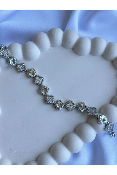 Atelier Emine Gümüş Yonca Tam Tur Bileklik - 2