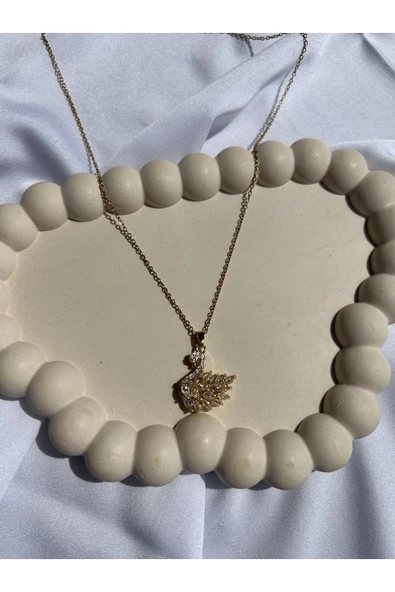 Atelier Emine Gold Zirkon Kuğu Kolye - 2