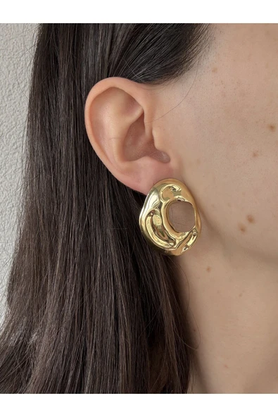 Atelier Emine Gold Tasarım Küpe ürün görseli 1