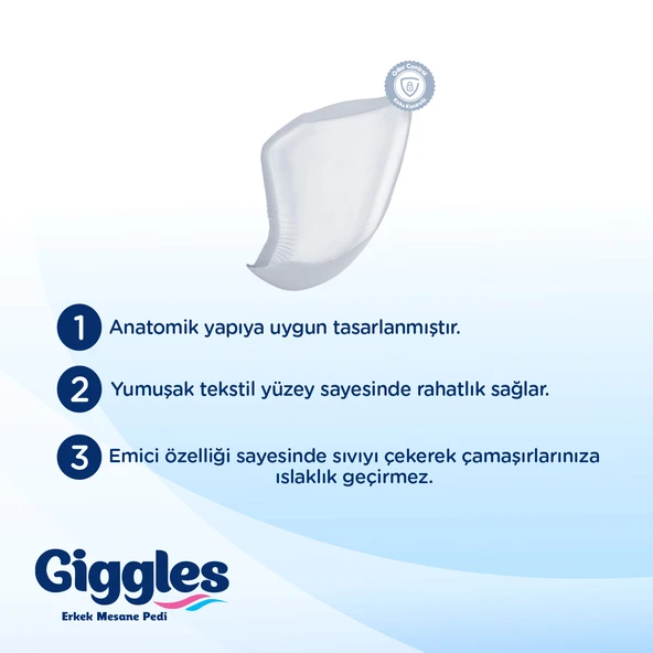 Giggles Yetişkin Erkek Mesane Pedi - L Beden - 4 Paket 80 Adet - Resim 5