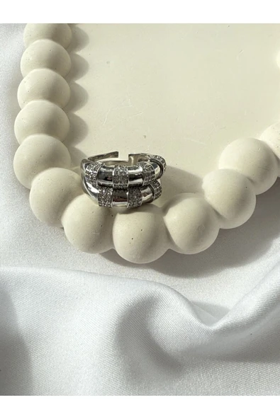 Atelier Emine Çift Bombeli Silver Yüzük - 2