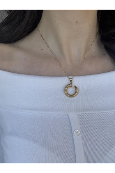 Atelier Emine Yarım Tur Gold Kolye - 3
